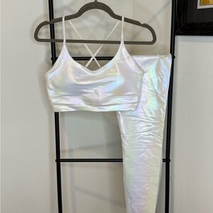 ZYIA Shimmering White Activewear Set